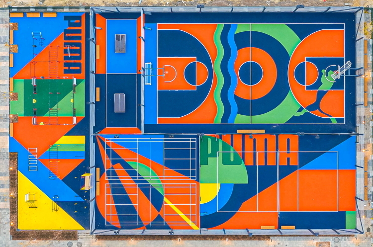 PUMA и KAN построили в Киеве спортплощадку мечты