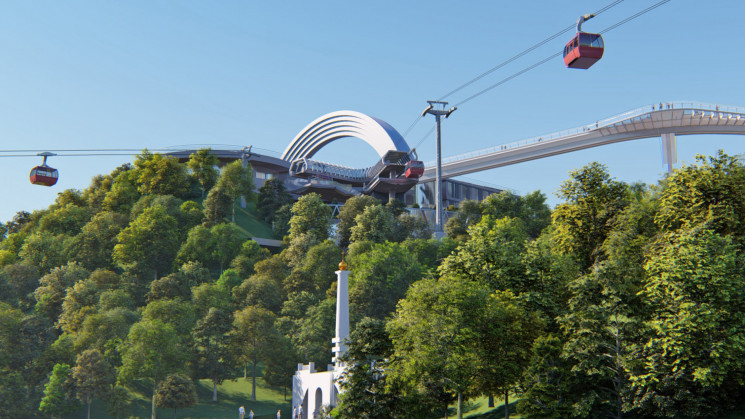 Кличко рискнул начать стройку «канатки» на Труханов остров